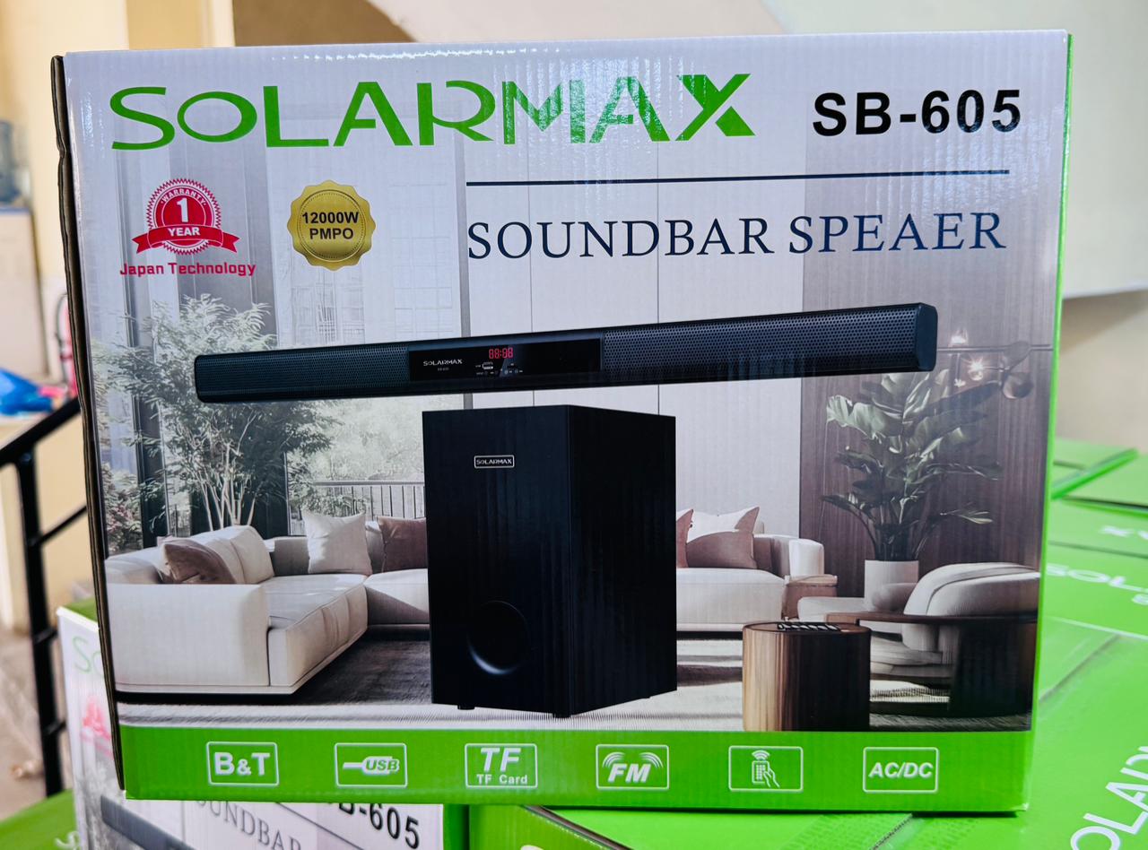 Solarmax SB-605 2.1CH Sound bar 12000W PMPO Soundbar