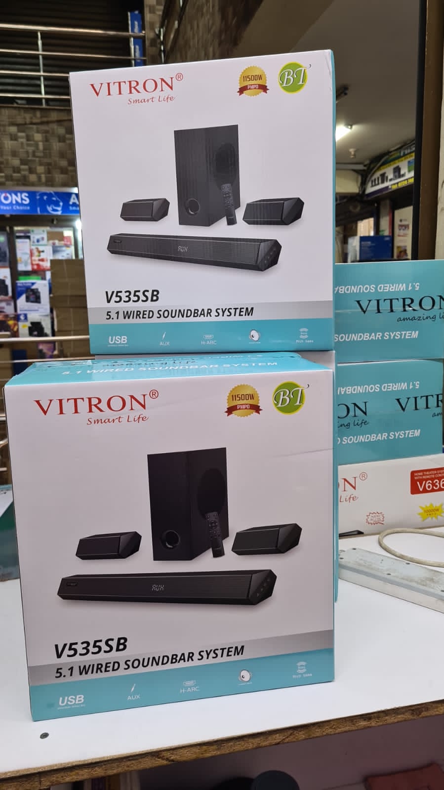 Vitron V535SB 5.1CH 11500 PMPO Wired Soundbar System