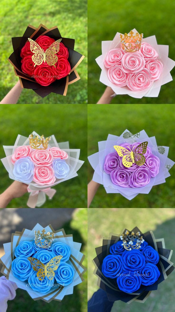 Artificial flower bouquets