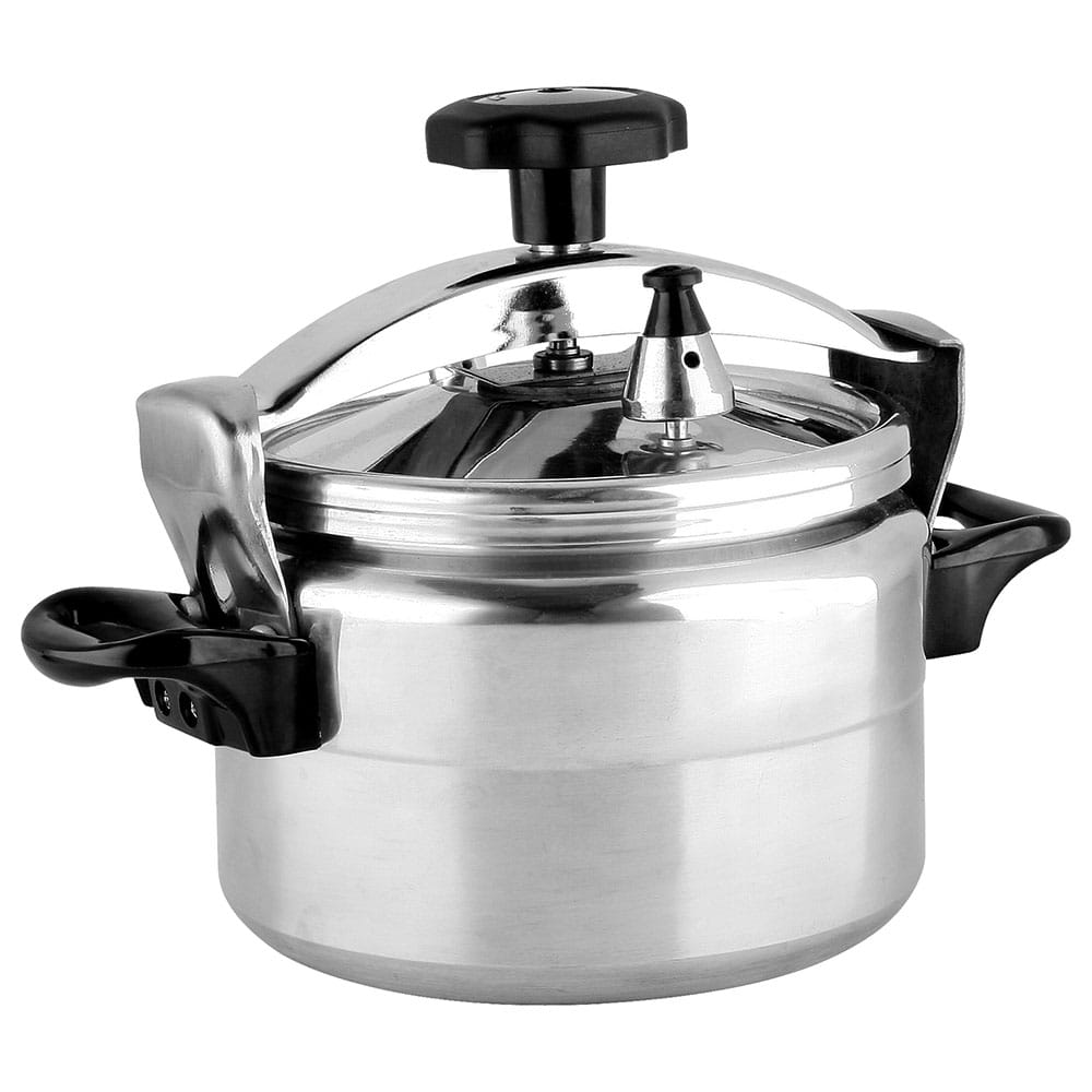 Double Handle 9L Manual Pressure Cooker Silver