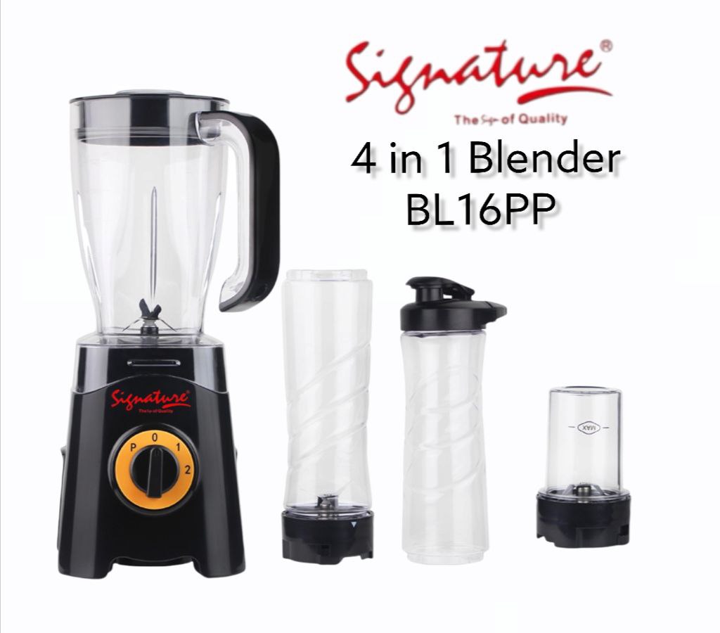 Signature 4 in 1 Multipurpose BLENDER with CHOPPER, SPORT CUP AND GRINDER SG-BL16PP 250W
