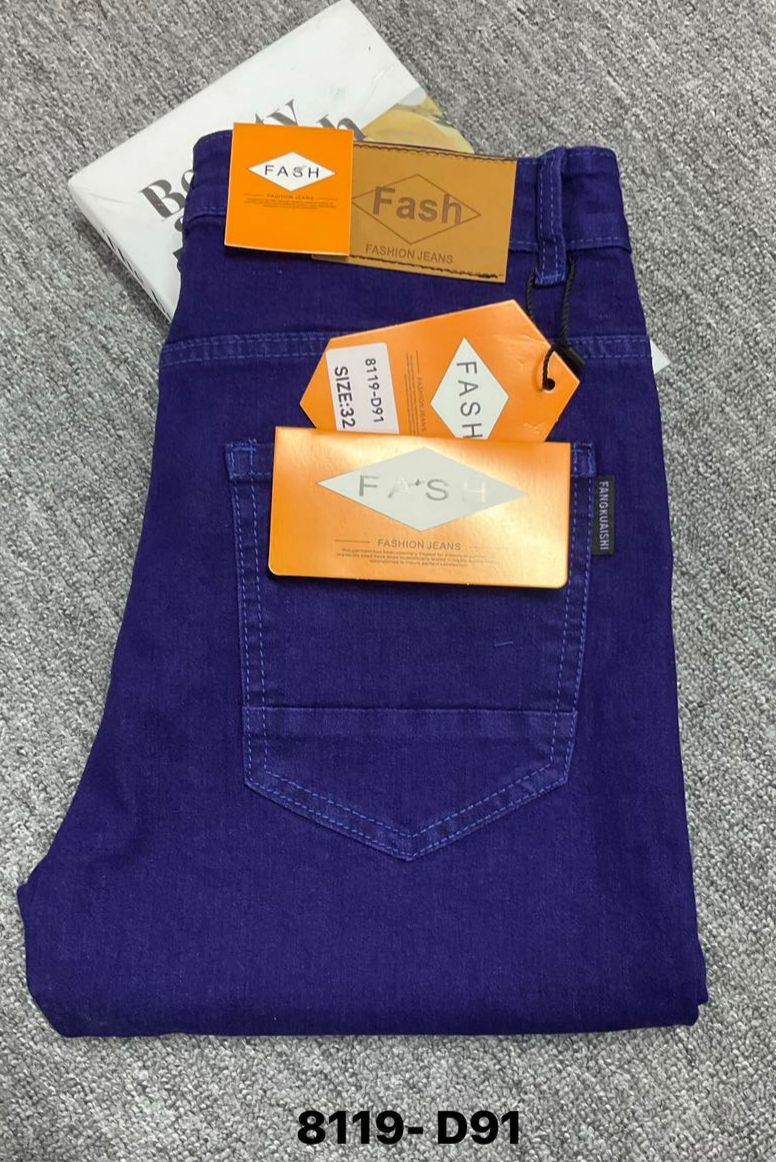 FASH Men’s Classic Slim Jeans Blue