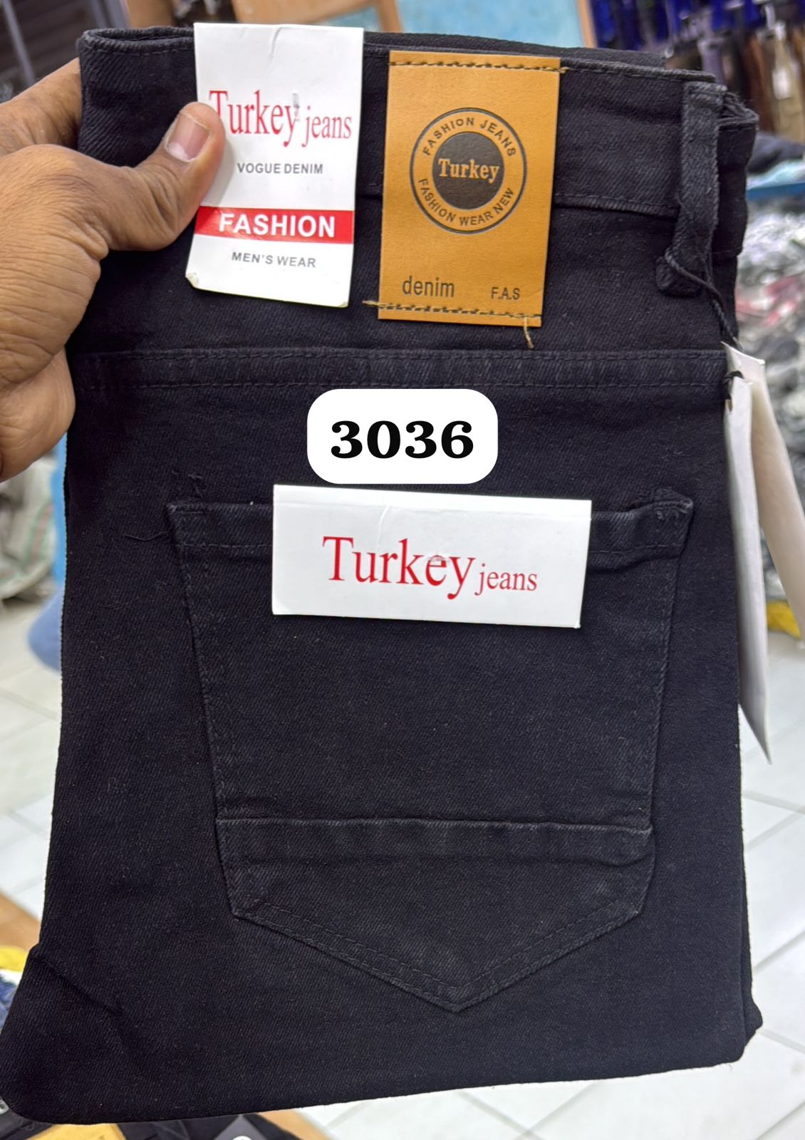TURKEY Men’s Classic Slim Jeans Black