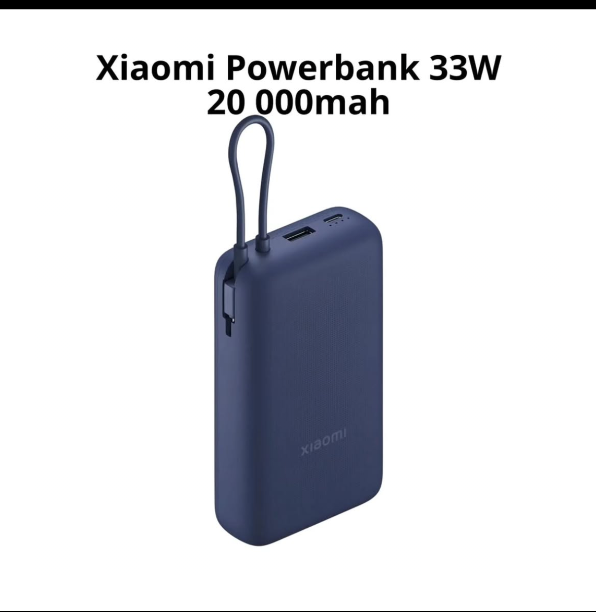 Xiaomi 33W Power Bank 20000mAh (Integrated Cable)